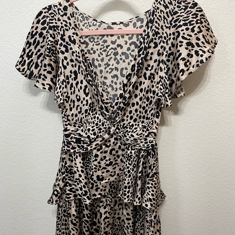 Olivaceous cheetah dress